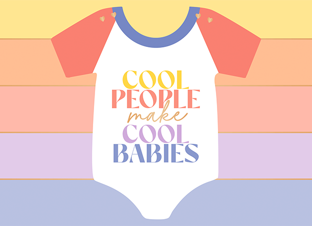 Grafik Werkstatt Doppelkarte Cool people make cool babies