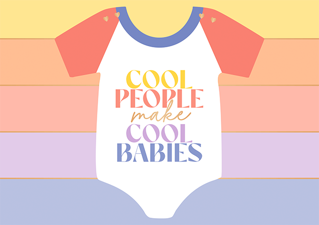 Grafik Werkstatt Doppelkarte Cool people make cool babies