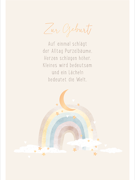 Grafik Werkstatt Doppelkarte Zur Geburt...