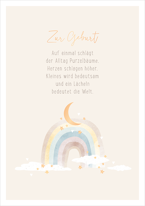 Grafik Werkstatt Doppelkarte Zur Geburt...