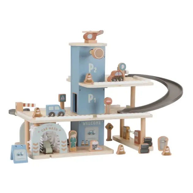 Little Dutch Parkhaus aus Holz – Blau
