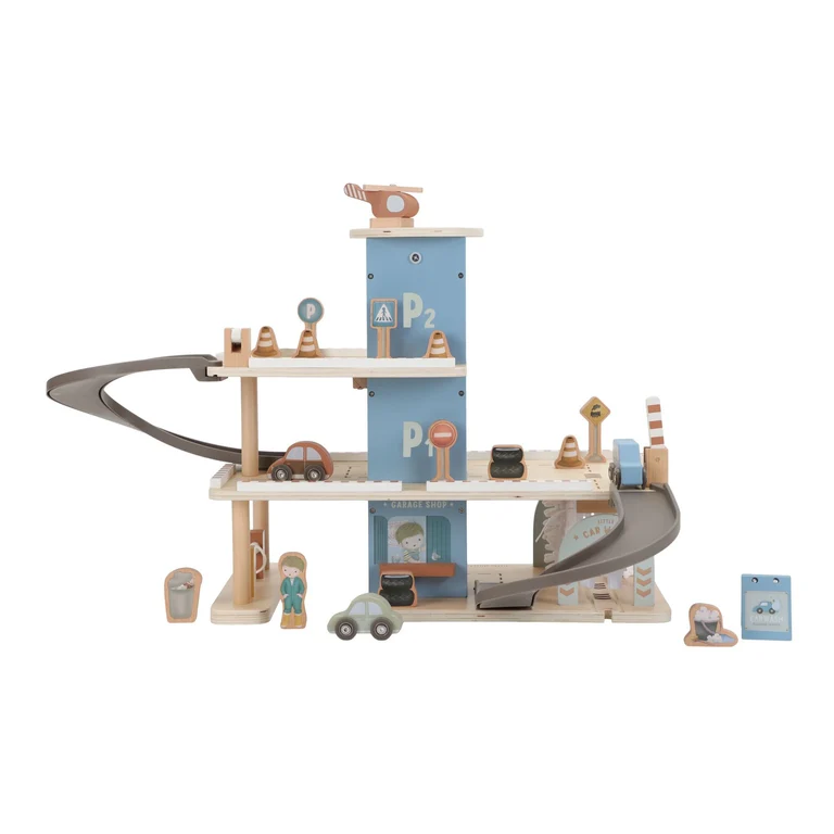Little Dutch Parkhaus aus Holz – Blau – Bild 2