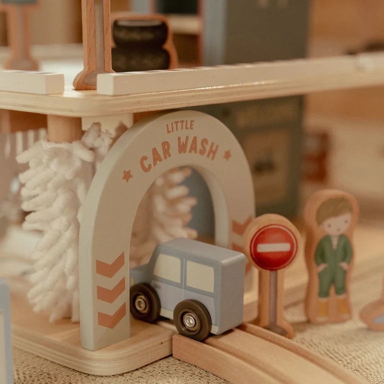 Little Dutch Parkhaus aus Holz – Blau – Bild 4