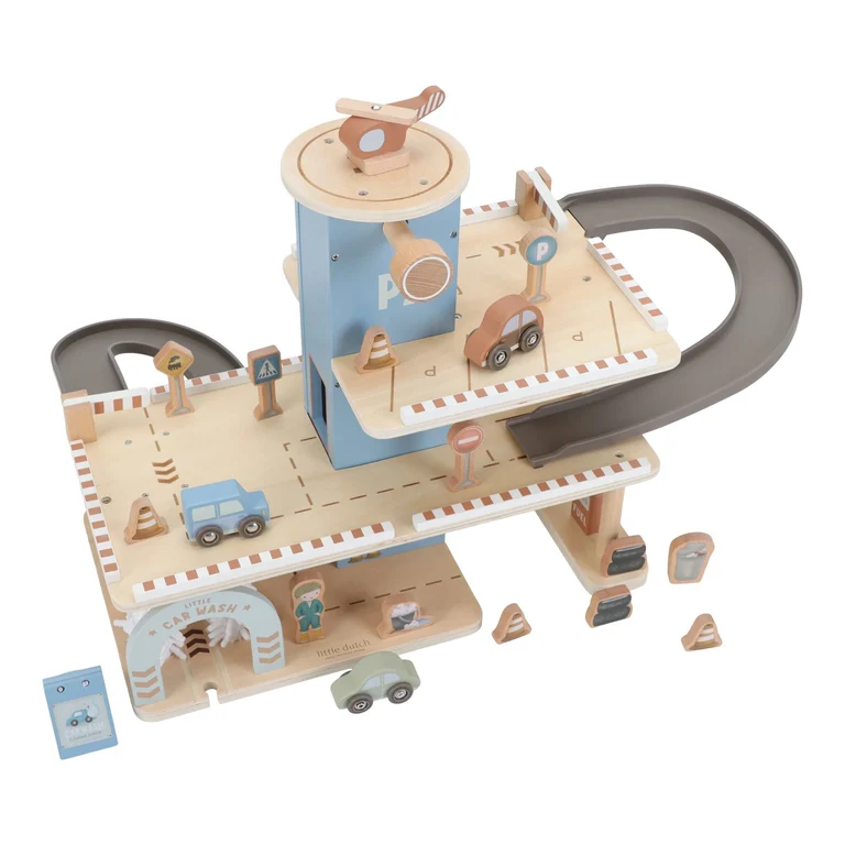 Little Dutch Parkhaus aus Holz – Blau – Bild 5