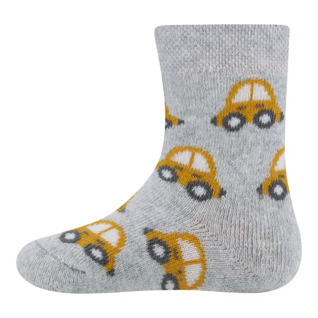 Ewers Thermosocken Autos grau/gelb