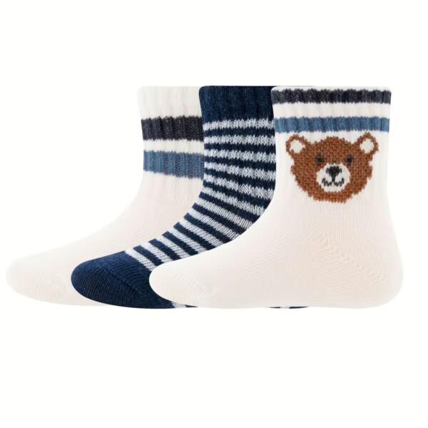 Ewers Tennissocken 3er Pack Bär ohne Frottee blau